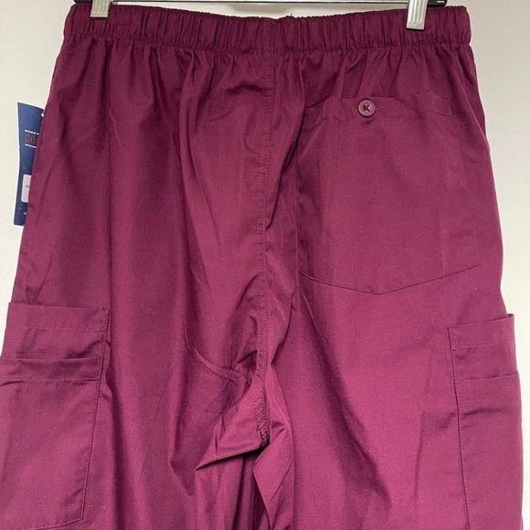 CHEROKEE Scrubs Pants Men's Fit Tall Wine Size M - Picture 3 of 8